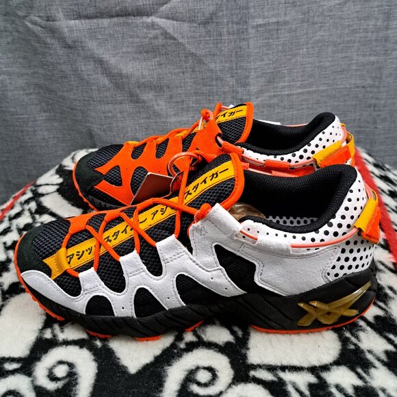 Size 8 Men Asics Tiger Gel-Mai Happy Chaos White/Orange Brand New - Picture 1 of 10